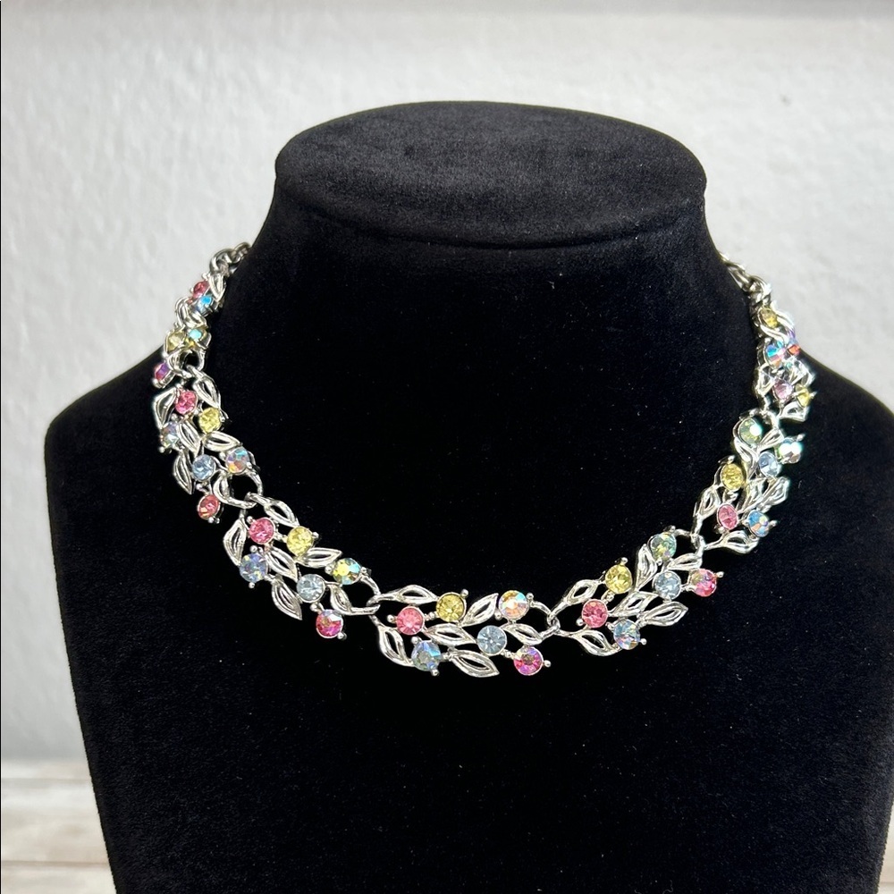 Vintage Lisner Multicolor Crystal Necklace